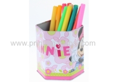 Heat transfer film for plastic pencil holder with vivid pattern