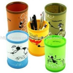 Heat transfer film for plastic pencil holder with vivid pattern