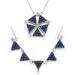 Charming micro pave setting 925 sterling silver charm necklaces with tranformable shape