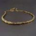 Thick yellow gold necklace jewelry with diamond inlaid for female