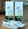 Aluminum Foil Stand Up Quad Seal Zipper Coffee Packaging Bags With Valves / Side Gusset Coffee Packa