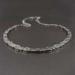 Charming micro pave setting flat 9k gold chain necklace for women