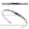 Fashionable engraved punk rock 925 sterling solid silver bracelet for party