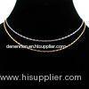 OEM / ODM custom yellow gold plated / silver plated plain chain necklace