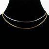 OEM / ODM 18 inch / 20 inch whited gold plated plain chain necklace