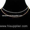 Excellent finishingwhited gold plated brass plain chain necklace for female