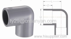 CPVC ASTM SCH80 standard water supply pipe fittings (90 DEG ELBOW)