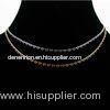 New fashion whited gold plated / yellow gold plated brass plain chain necklace