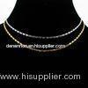 Flat gold and silver plating brass plain chain necklace with high quality