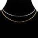 Flat gold and silver plating brass plain chain necklace with high quality