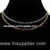 Slinky white gold plating brass plain chain necklace / link chain