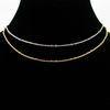 OEM / ODM custom made thin brass necklace snake chain with silver plated