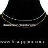 Solid brass thin link chain necklace of popular style with silver and gold plated