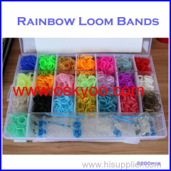 colorful Rainbow Loom Kits Rubber Bands DIY Bracelet