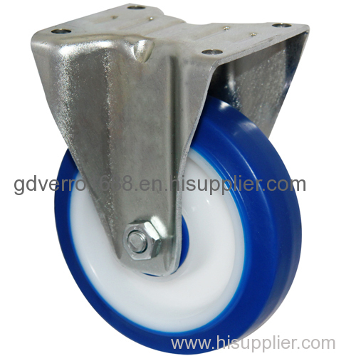Fixed shock-resistant TPE casters