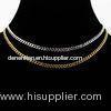 Plain thick rope brass chain necklace with yellow gold plated / silver plated