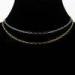 Simple designed whited gold plated curb link copper / brass plain chain necklace
