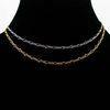 Fashion designed curb link brass plain chain necklace with gold / silver plated