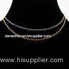 Fashion designed curb link brass plain chain necklace with gold / silver plated