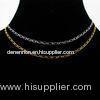 Yellow gold plated or silver plated plain curb link chain necklace with individual polybag