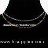 Yellow gold plated or silver plated plain curb link chain necklace with individual polybag