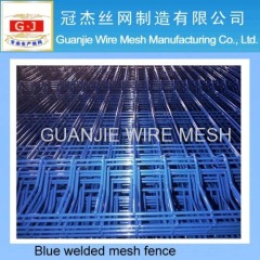 Blue welded mesh fence factory