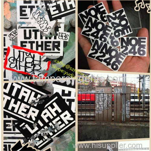 good quality and favorable price custom blank eggshell sticker for graffiti