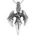 Trendy chunky silver punk rock jewelry pendants of talon shape for party