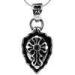 Special design punk rock style 925 silver jewelry of drop-shaped with cross engraved