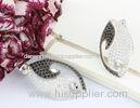 High quality guaranteesilver micro setting earring jewelry with CZ