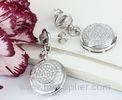 Silver micro setting silver dangle earrings jewelry with factory price