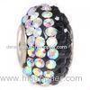 OEM European Style handmade Antique Antique silver Crystal Beads With Colorful CZ Stones for Gift