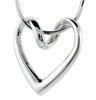 MW-NK017 Customed women 925 Sterling Silver Heart Pendant Necklace Initial charms for Gift