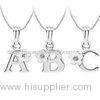 Unique excellent workmanship Sterling Silver Initial Charms with RH plating