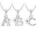 Unique excellent workmanship Sterling Silver Initial Charms with RH plating
