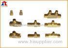 Short Pipe Tee Joint Copper Screw Pipeline Accessories For Brass Fitting