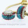 Customed handcraft Solid Sterling Silver Core Shamballa Crystal jewelry Beads for decoration