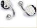 316L tattoo sliver body piercings jewellery navel rings with shiny crystal ball BJ58