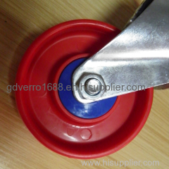 4 inches red PP swivel industrial casters