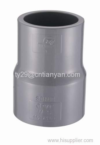 CPVC ASTM SCH80 standard water supply pipe fittings (REDUCING COUPLING)