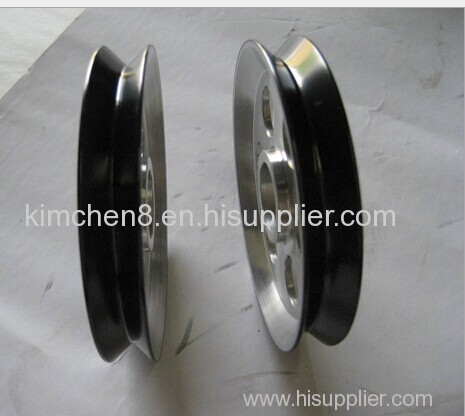 Ceramic Coating Aluminum Idler Pulley D98*H15 For wire cable machine