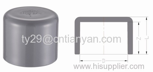 CPVC ASTM SCH80 standard water supply pipe fittings (END CAP)