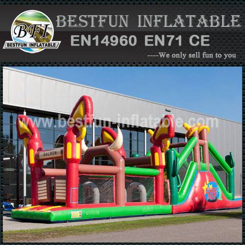 Giant multi-functional inflatable obstacle course
