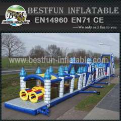 Mega inflatable playground obstacles course