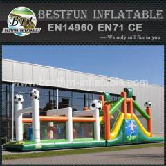 PVC trampolin inflatable football challege obstacle