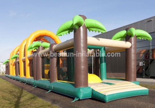 Commercial PVC inflatable obstacle combination