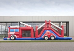 Fire Truck Inflatable Obstacle Course