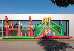 Giant multi-functional inflatable obstacle course