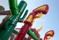 Giant multi-functional inflatable obstacle course