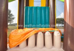 Inflatable jumping obstacle course jungle